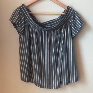 off the shoulder crop top